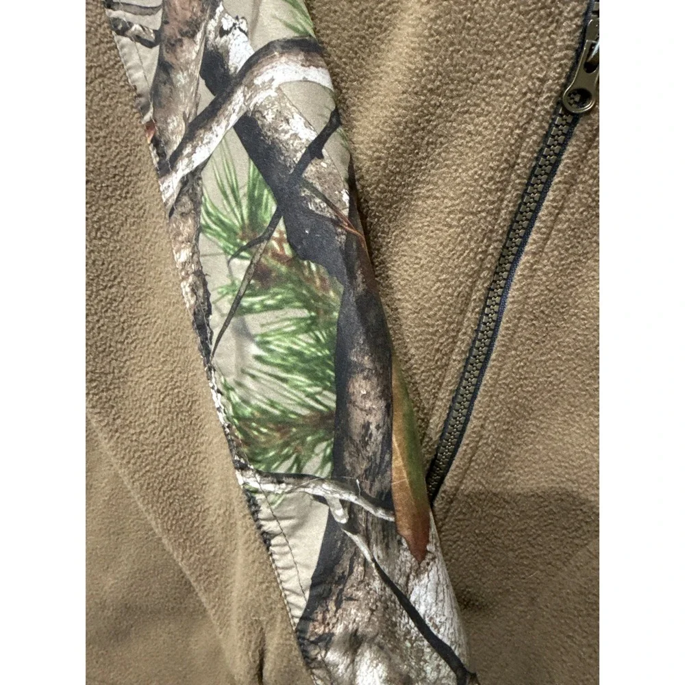 Forge Outfitters Kids Brown Camo Fleece Full Zip Jacket‎ Size L 10/12 Hunting